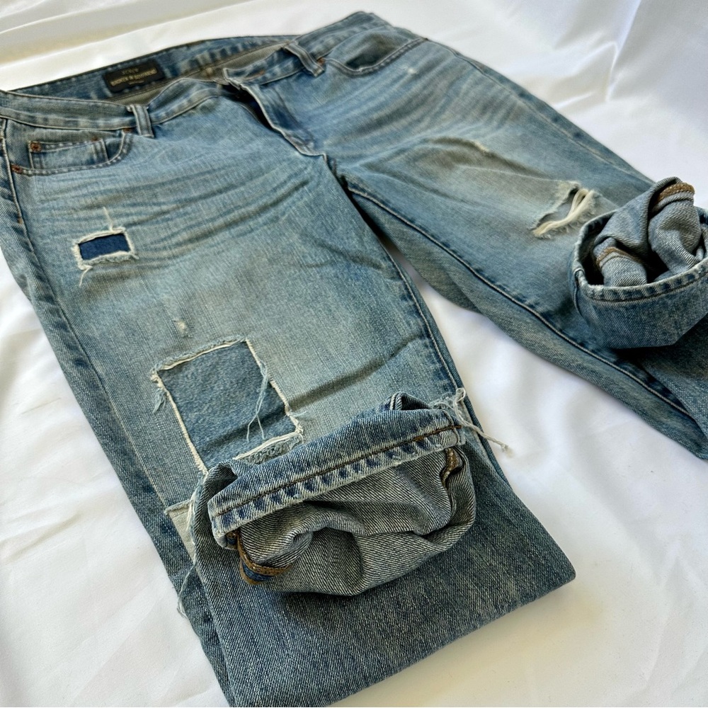 J.CREW Rogers Distressed Broken-In Boyfriend Jean